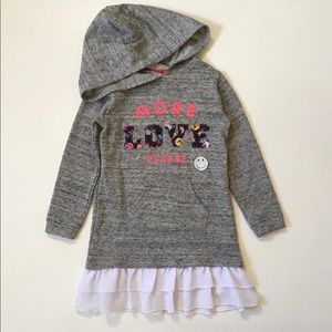 GUC Acoola Gray Hooded Sweatshirt Dress 110